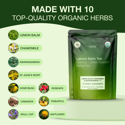 Lemon Balm Calming Herbal Tea