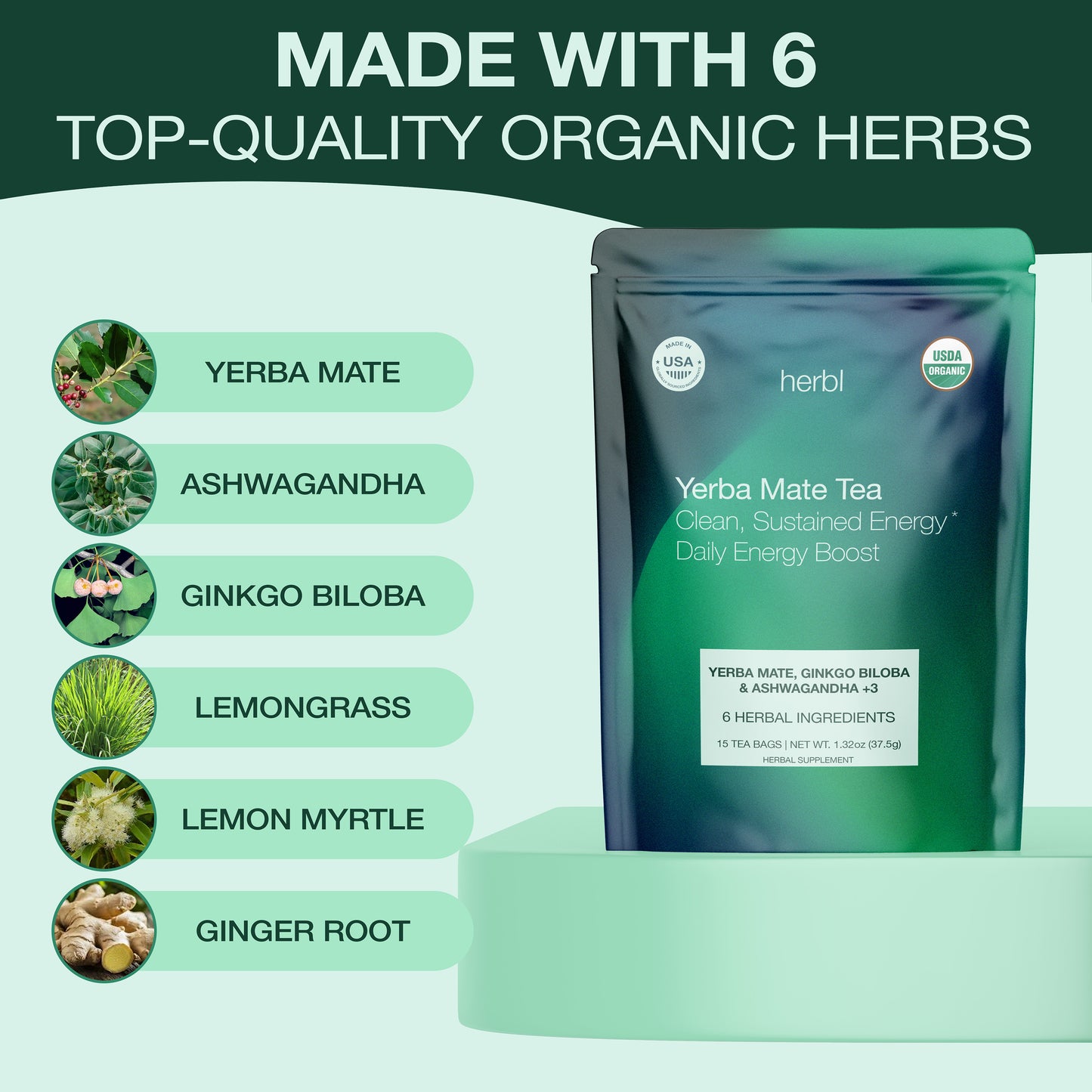 Yerba Mate Energy Herbal Tea